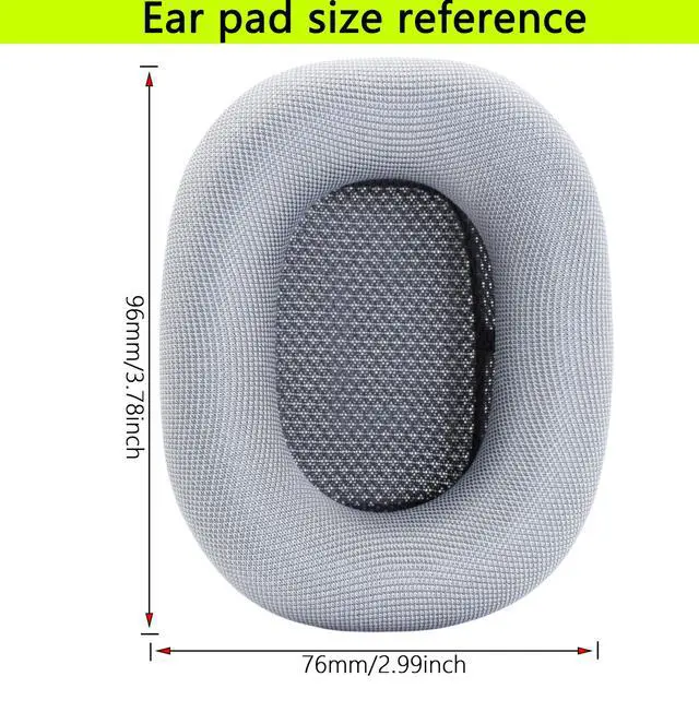 Alt view image 4 of 6 - Replacement Ear Pads Compatible with Apple AirPods Max Headphones White | Ear pads and earmuffs made of mesh fabric and memory foam