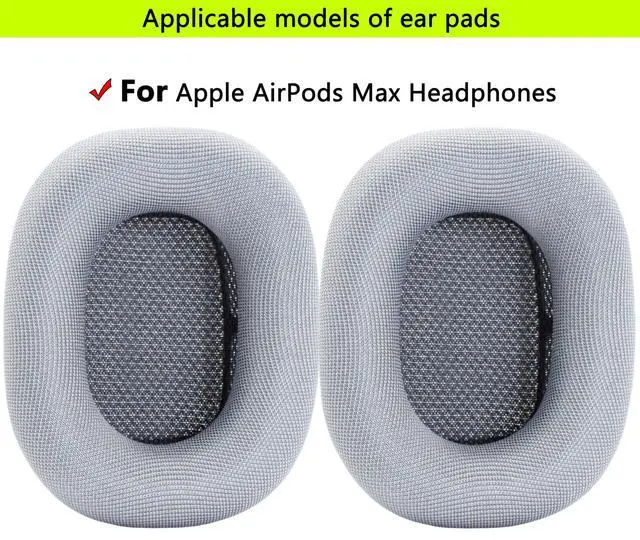 Alt view image 2 of 6 - Replacement Ear Pads Compatible with Apple AirPods Max Headphones White | Ear pads and earmuffs made of mesh fabric and memory foam