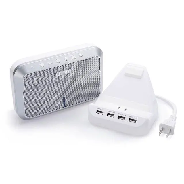 Alt view image 4 of 4 - Sound Hub - Portable Bluetooth Wireless Speaker Plus 4-Port USB Charge Station