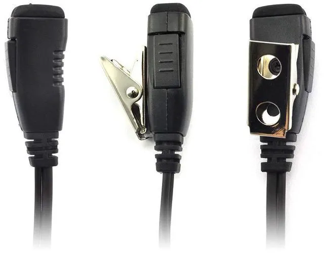 Alt view image 2 of 4 - 5-Pack G-Shaped in-Ear Headphone with Clip on PTT for Kenwood 2 Pin TH-K20A TK-3160 TK-3180 TK-3360 TH-235 NX-320 KPG87D K2