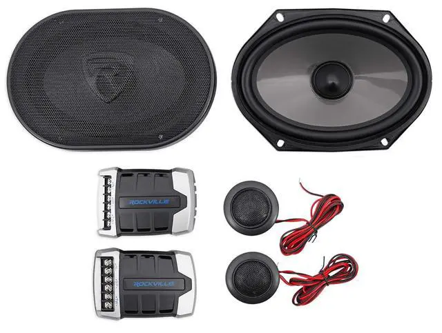 Alt view image 4 of 7 - RV68.2C 6x8/5x7 CEA-Rated Component Car Speakers, 4 Ohm, 2-Pack | 900W Peak / 170W RMS, Polypropylene Cone, PEI Dome Tweeters, 2-Way Crossovers, OFC Voice Coils, Grilles, 32Hz-22kHz