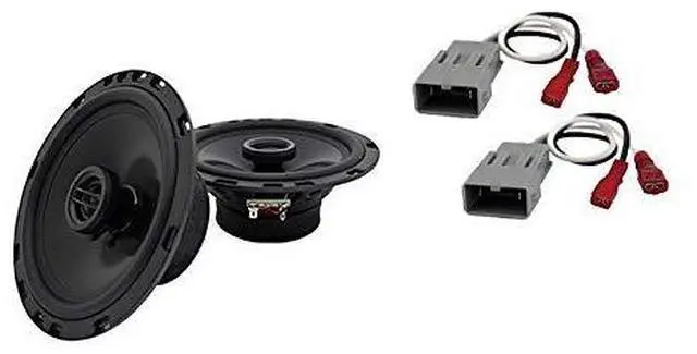 Main image of 6.5 Inch Speakers with Harness Fits Honda Element 2003-2011 | 300 watt pair, grills included, plug and play wiring, door replacement upgrade kit, quick direct install