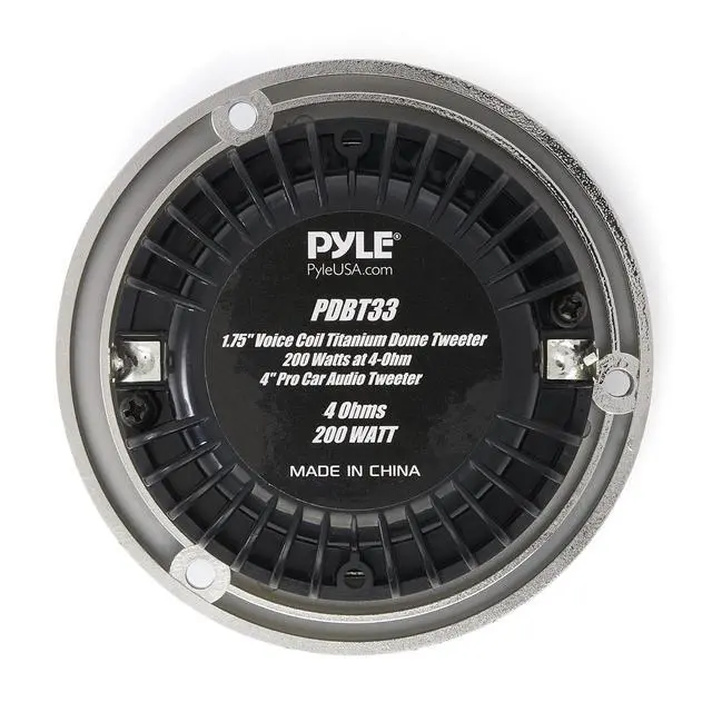 Alt view image 7 of 7 - 4" Titanium Tweeter with Engineering Plastic Frame - 200 Watts, 1.75'' Voice Coil, Car Audio Tweeter for Stereo and Speaker - PDBT33