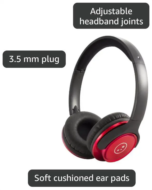 Alt view image 3 of 7 - Musicians Choice Stereo Headphone (Metallic Red)