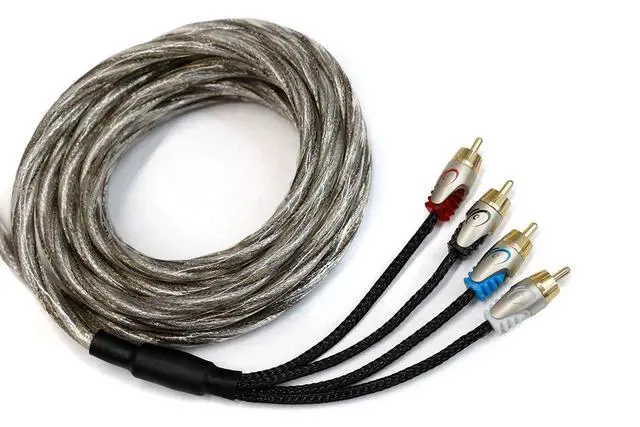 Alt view image 3 of 3 - Karma v3 Twisted Coaxial Male RCA Audio Cable 4 Channel- 13 Feet