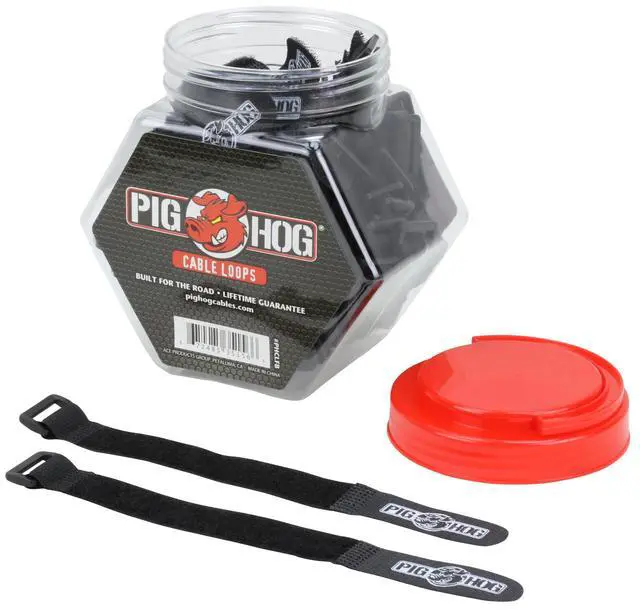 Alt view image 2 of 3 - PHCLFB 50 Pieces Deluxe Cable Wrap Included in 1 Fishbowl 7.5 inch Durable Hook and Loop Wraps Standard Instrument Cables