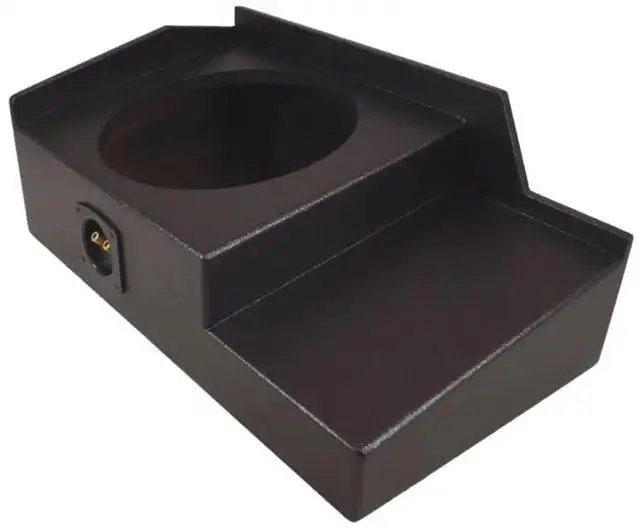 Main image of Single 12" Sub Box Fits 99-06 Chevy Silverado Ext Cab ASC Enclosure | Precision-cut MDF build, bolt-in install, charcoal carpet finish, air-tight seal, 12 inch size, subwoofer fit for trucks