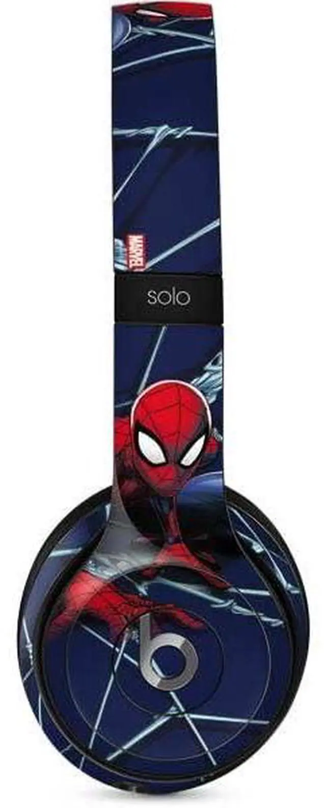 Main image of Decal Audio Skin Compatible with Beats Solo 2 Wired - Officially Licensed Marvel Spiderman Crawling Spiderman Design