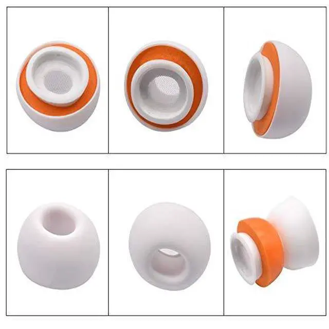 Alt view image 4 of 6 - Replacement 3 Pairs Memory Foam & Silicone Ear Tips for Apple Airpods Pro White 1st & 2nd Gen (S/M/L)