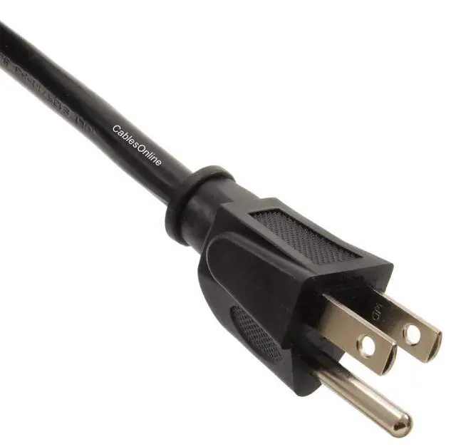 Alt view image 3 of 4 - CablesOnline, 2-Pack 3ft 16-Gauge 3-Conductor AC Power Cables with IEC C13 and NEMA 5-15P Connectors, PC-31603-2