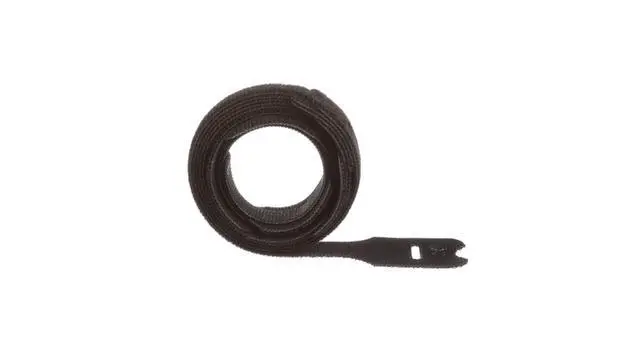 Alt view image 2 of 4 - HLTP2I-X0 Hook & Loop Cable Tie, Ul Listed, Loop Style, 8.0-Inch, Intermediate, Black (10-Pack)