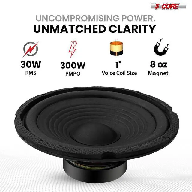 Alt view image 2 of 6 - Car Subwoofer 6 Inch Pair 300W High Powered Vehicle Component Pro Audio Speaker System 4 Ohm 8 Oz Magnet w/High-Temperature CCAW Voice Coil - WF 672 2 PCS