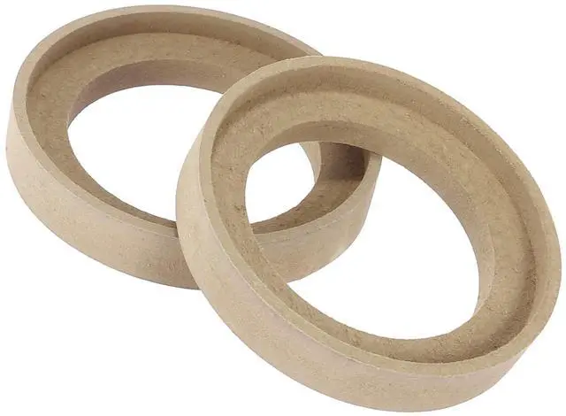 Main image of Car Pair Beige Speaker Spacer Ring Adaptor Brackets Mounting Spacer Recess Bezel Plate Wood 77mm ID for 3.5Inch Speakers