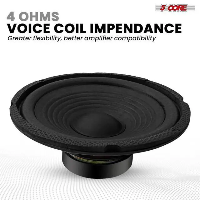 Alt view image 3 of 6 - Car Subwoofer 6 Inch Pair 300W High Powered Vehicle Component Pro Audio Speaker System 4 Ohm 8 Oz Magnet w/High-Temperature CCAW Voice Coil - WF 672 2 PCS