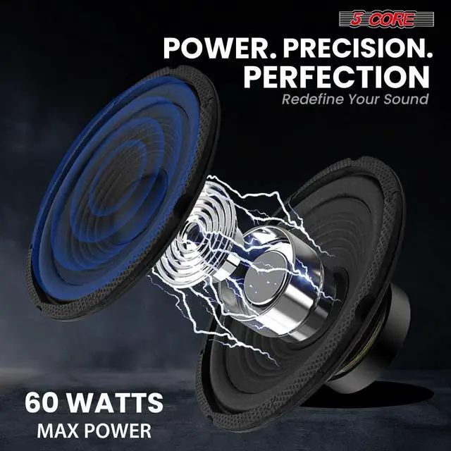 Alt view image 5 of 6 - Car Subwoofer 6 Inch Pair 300W High Powered Vehicle Component Pro Audio Speaker System 4 Ohm 8 Oz Magnet w/High-Temperature CCAW Voice Coil - WF 672 2 PCS