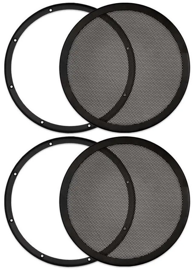 Main image of Monitor Subwoofer Part, Heavy Duty Steel Mesh Snap On Woofer Grills for 10" Speakers 2 Grill Pack (SG-M10-2)