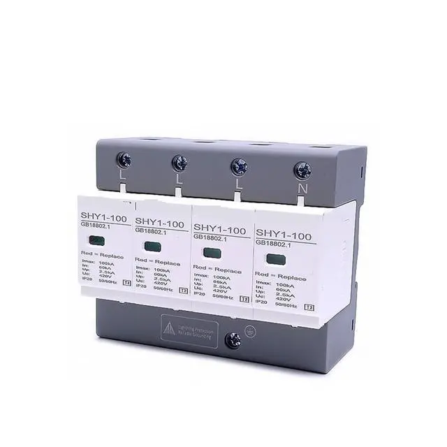 Alt view image 2 of 5 - Arrester Device 1PCS House Lightning Protection Arrester Surge Protector AC 3P+N 40~80KA 60KA~100KA 385V 420V SPD Low-Voltage Protection 4P (Color: 4P 420V AC, Size: 40-80KA)