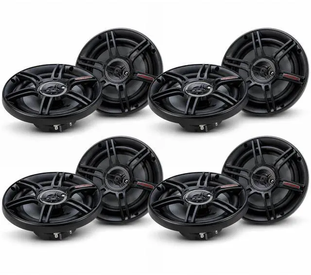 Main image of CS-653 300 Watts 6.5-Inch 3-Way 4 Ohms Steel Basket CS Speakers, Black (4 Pack)