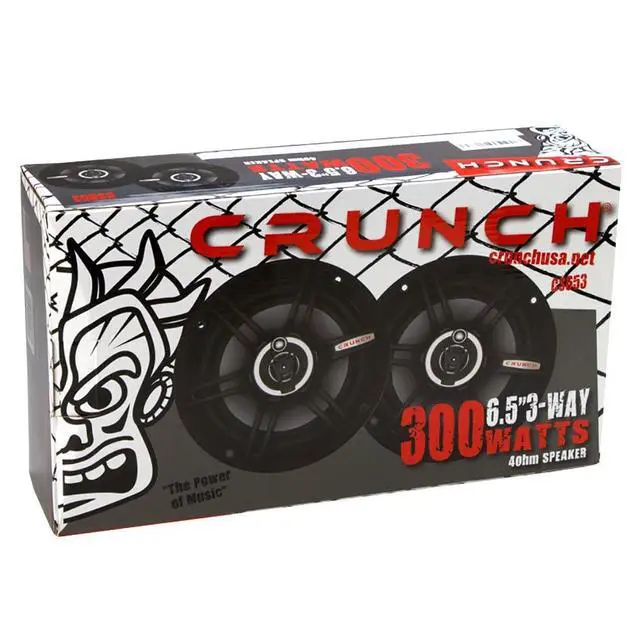Alt view image 6 of 6 - CS-653 300 Watts 6.5-Inch 3-Way 4 Ohms Steel Basket CS Speakers, Black (4 Pack)