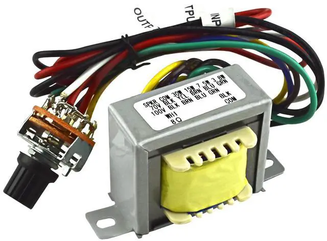 Main image of Multi-Tap 70V/100V Transformer (ODP-HTRAN-30), 8 Ohms Selectable, 30 Watts, Built-in Step-Down Transformer and Taps
