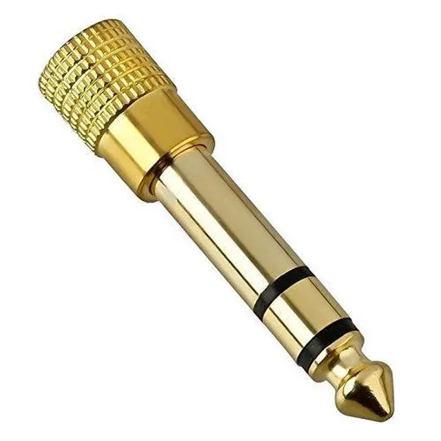 Alt view image 3 of 5 - 6.3mm Male Plug to 3.5mm 1/8" Female Jack Stereo Headphone Audio Adapter Pack of 10
