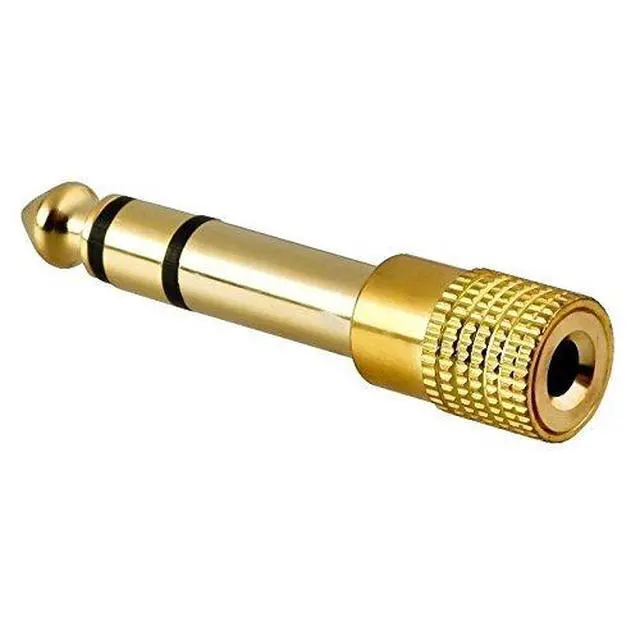 Alt view image 4 of 5 - 6.3mm Male Plug to 3.5mm 1/8" Female Jack Stereo Headphone Audio Adapter Pack of 10