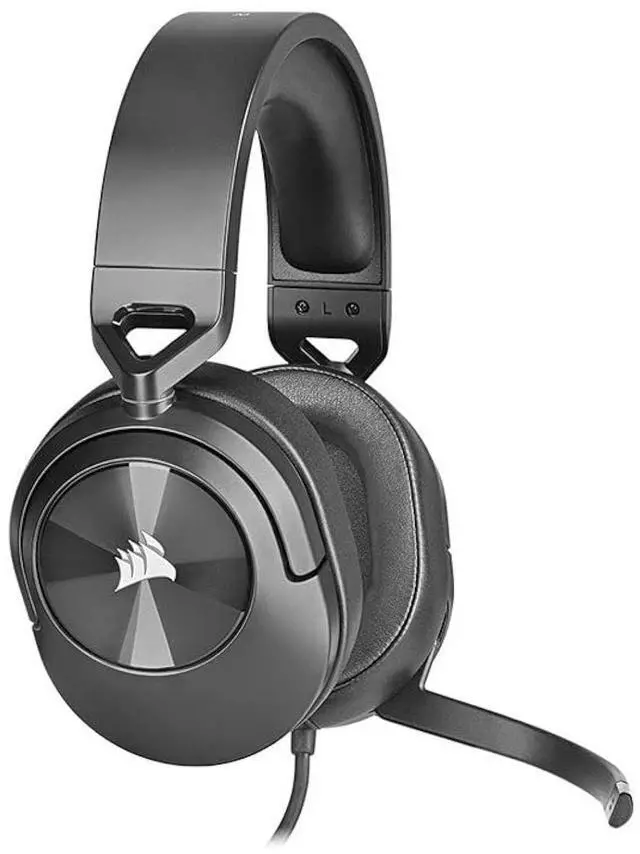 Main image of HS55 STEREO Wired Gaming Headset - Carbon - Stereo - Mini-phone (3.5mm) - Wired - 32 Ohm - 20 Hz to 20 kHz - Over-the-head - Binaural - Circumaural - 5.91 ft Cable - Omni-directional, Uni-dire