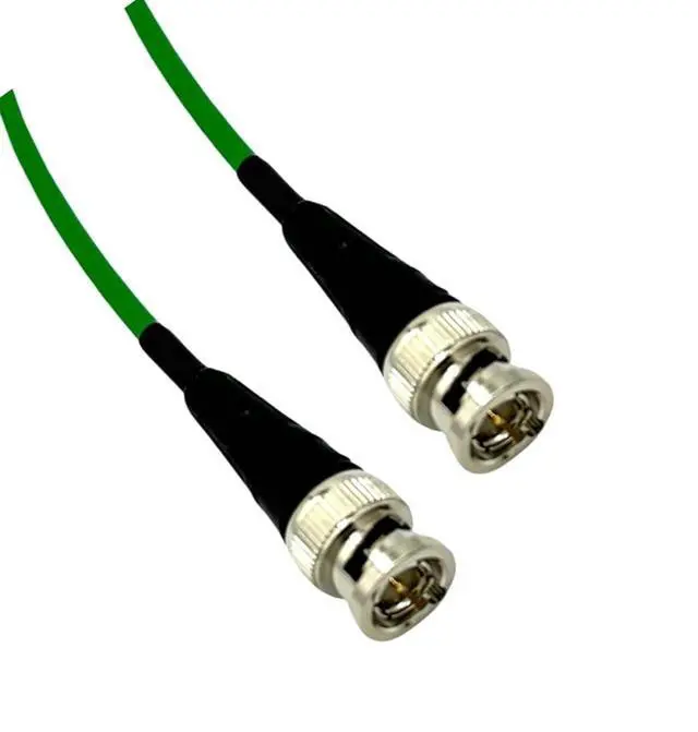 Alt view image 4 of 7 - 12G-SDI BNC to BNC Broadcast Video Cable, 4855R Mini RG59, 25 FT, Green