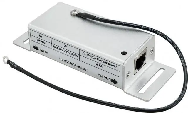 Alt view image 3 of 7 - SD-101 Surge Protector, 2.5G PoE, 1-Port RJ45 Ethernet Lightning Protector, 802.3af/at/bt & UPoE, 10KA/20KV, Indoor Network Surge Suppressor for PoE Switches & IP Cameras | TAA Compliant