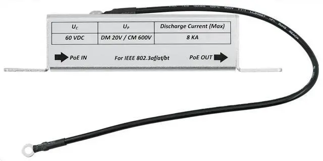 Alt view image 6 of 7 - SD-101 Surge Protector, 2.5G PoE, 1-Port RJ45 Ethernet Lightning Protector, 802.3af/at/bt & UPoE, 10KA/20KV, Indoor Network Surge Suppressor for PoE Switches & IP Cameras | TAA Compliant