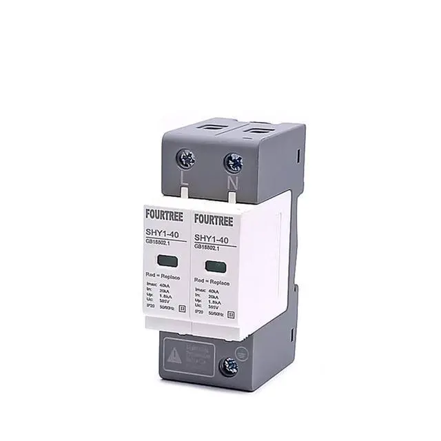 Main image of AC Surge Protection 1020KA/2040KA /30KA60KA House Lightning Protector Low-Voltage Arrester Protective Device 230V 275V(2P 275V,20-40KA)