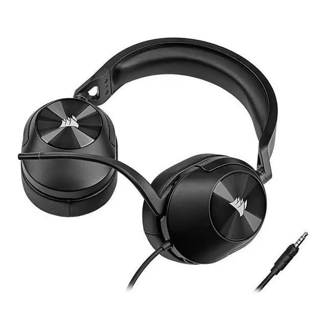 Alt view image 3 of 7 - HS55 STEREO Wired Gaming Headset - Carbon - Stereo - Mini-phone (3.5mm) - Wired - 32 Ohm - 20 Hz to 20 kHz - Over-the-head - Binaural - Circumaural - 5.91 ft Cable - Omni-directional, Uni-dire