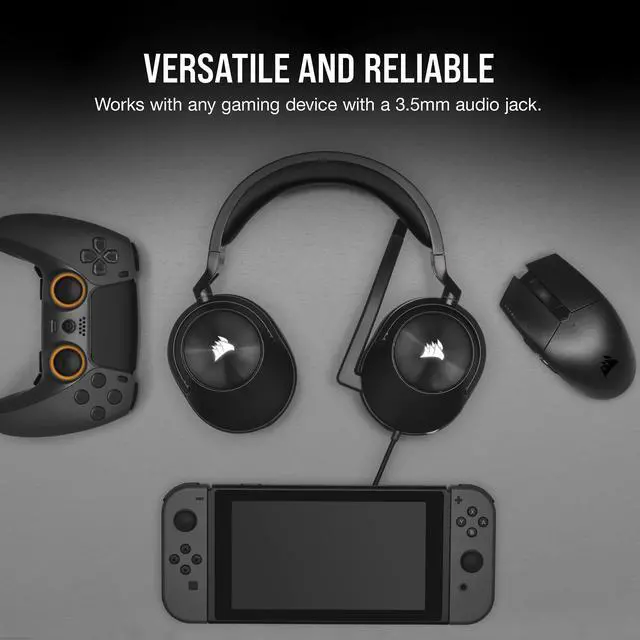 Alt view image 6 of 7 - HS55 STEREO Wired Gaming Headset - Carbon - Stereo - Mini-phone (3.5mm) - Wired - 32 Ohm - 20 Hz to 20 kHz - Over-the-head - Binaural - Circumaural - 5.91 ft Cable - Omni-directional, Uni-dire