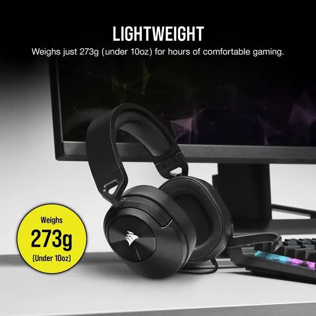 Alt view image 4 of 7 - HS55 STEREO Wired Gaming Headset - Carbon - Stereo - Mini-phone (3.5mm) - Wired - 32 Ohm - 20 Hz to 20 kHz - Over-the-head - Binaural - Circumaural - 5.91 ft Cable - Omni-directional, Uni-dire