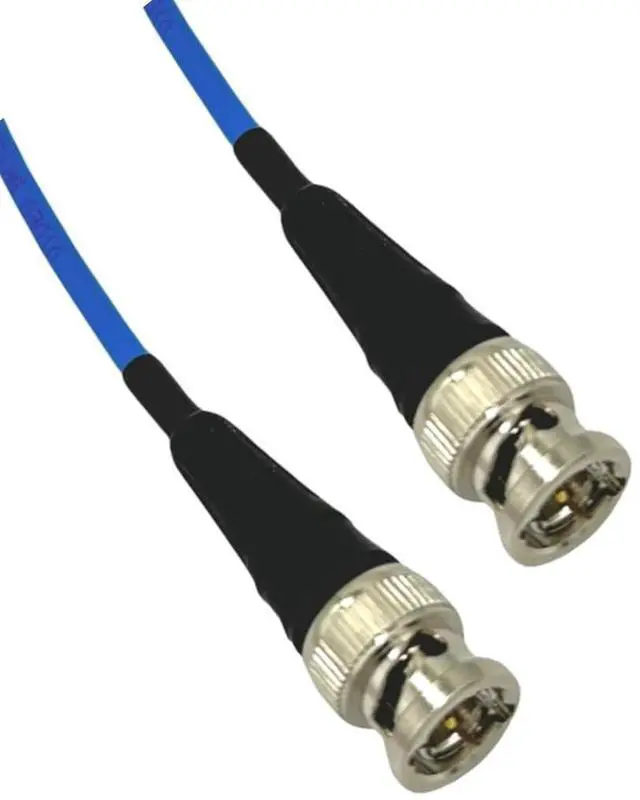 Alt view image 4 of 7 - 12G-SDI BNC to BNC Broadcast Video Cable, 4855R Mini RG59, 25 FT, Blue