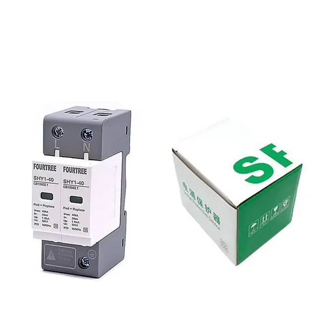 Alt view image 6 of 6 - AC Surge Protection 1020KA/2040KA /30KA60KA House Lightning Protector Low-Voltage Arrester Protective Device 230V 275V(2P 275V,20-40KA)
