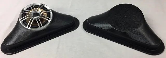 Main image of GMT Inc Universal Corner Angled Flanged Speaker Pod Fits Up to 6 1/2" Round Speakers with Sealed Bottom