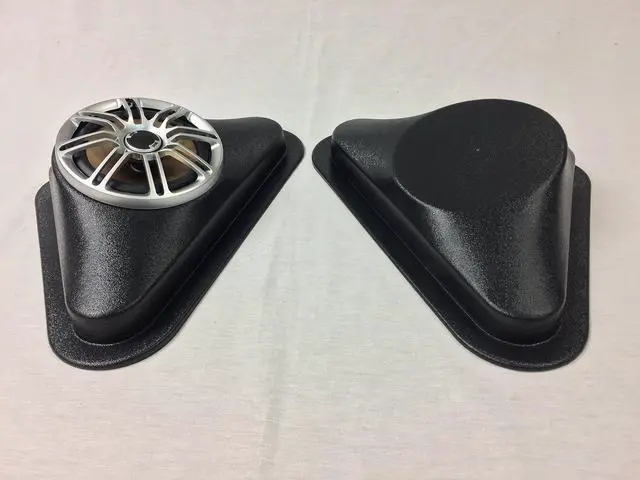 Alt view image 2 of 6 - GMT Inc Universal Corner Angled Flanged Speaker Pod Fits Up to 6 1/2" Round Speakers with Sealed Bottom