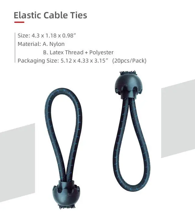 Alt view image 4 of 4 - Elastic Cable Ties