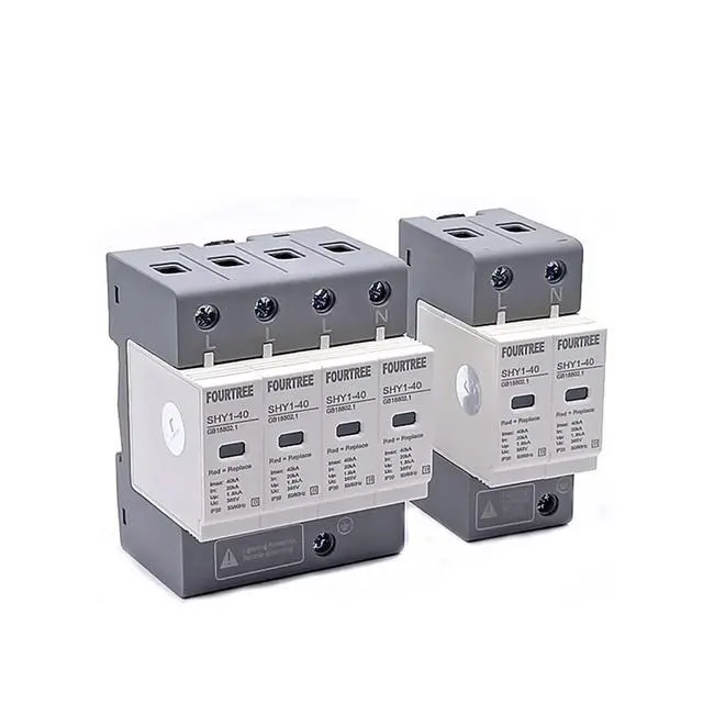 Alt view image 3 of 7 - AC SPD Surge Protection 2P 3P 4P 1020KA/2040KA /30KA60KA House Lightning Protector Low-Voltage Arrester Protective Device (Color: 2P, Size: 20-40KA)