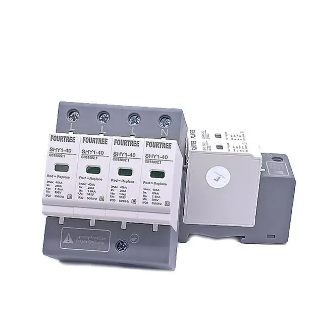 Alt view image 5 of 7 - AC SPD Surge Protection 2P 3P 4P 1020KA/2040KA /30KA60KA House Lightning Protector Low-Voltage Arrester Protective Device (Color: 2P, Size: 20-40KA)