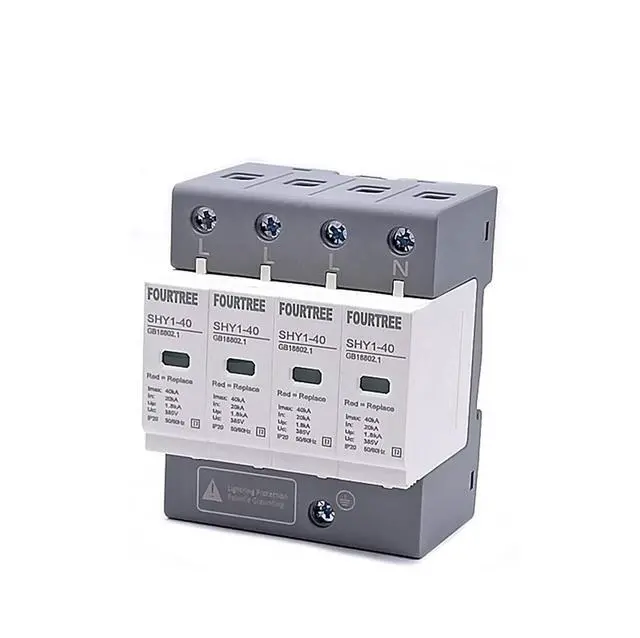 Alt view image 4 of 7 - AC SPD Surge Protection 2P 3P 4P 1020KA/2040KA /30KA60KA House Lightning Protector Low-Voltage Arrester Protective Device (Color: 2P, Size: 20-40KA)