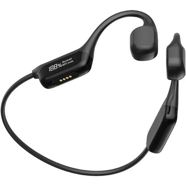 Alt view image 2 of 5 - Sound Orbit Series Bone Conduction Wireless Open-Ear Bluetooth Earbuds Lightweight Sweatproof IPX5 Headphones for Running, Cycling, Gym & Outdoor Sports Black (Black)