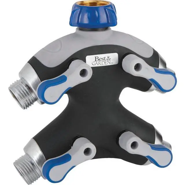 Alt view image 3 of 3 - Best Garden Metal 4-Outlet Hose Shutoff Manifold - 1 Each