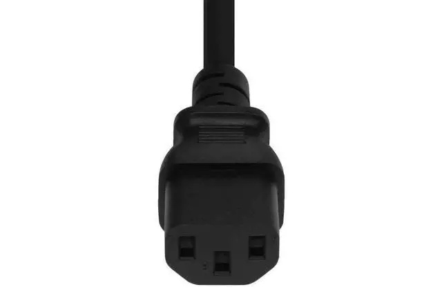 Alt view image 2 of 5 - 10ft 14AWG Low Profile 3-pin Plug NEMA 5-15P to C13 Standard Power Cord, 15Amp, 125Volt