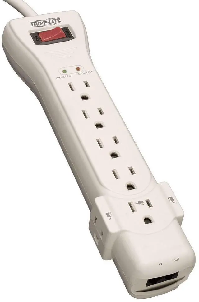 Main image of SUPER7TEL Surge Suppressor, 7 Outlet, RJ11, 7ft Cord, 2470 Joules