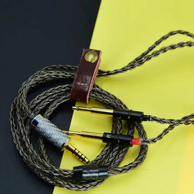 Alt view image 2 of 5 - 16cores 4.4 Balanced Headphones 4.4mm Audio Plug Upgrade Cable to Dual 2.5 ts for Antonio Noir Meze 99 Classics Focal Elear (10ft, Black)