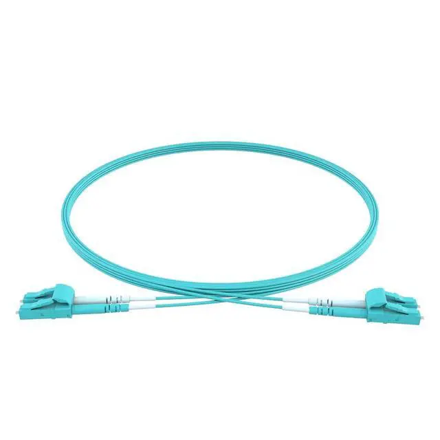 Alt view image 2 of 2 - 1m LC/LC 40/100GB Duplex 50/125 Multimode OM4 Fiber Patch Cable Aqua