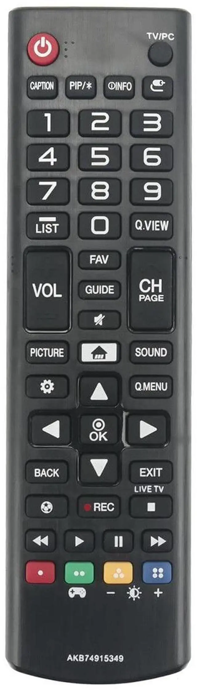 Main image of Replacement TV Remote Control Controller for LG 24LF454B 24in Class 720p 60Hz LED HDTV
