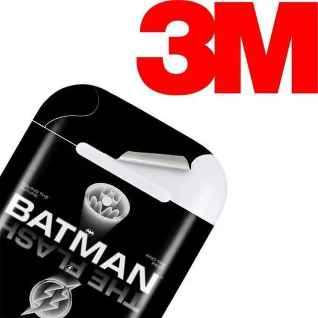Alt view image 3 of 4 - Decal Audio Skin Compatible with Apple AirPods 2 - Officially Licensed DC Comics The Flash Movie: Batman Flash Future & Past Design
